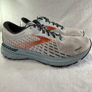 Brooks Adrenaline GTS 21 Running Shoes White/Orange Women's Size 9 Lightweight